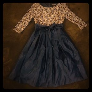 Jessica Howard Navy & Gold Sequin Dress